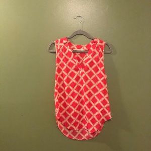 41 Hawthron Pink Printed Blouse= Small